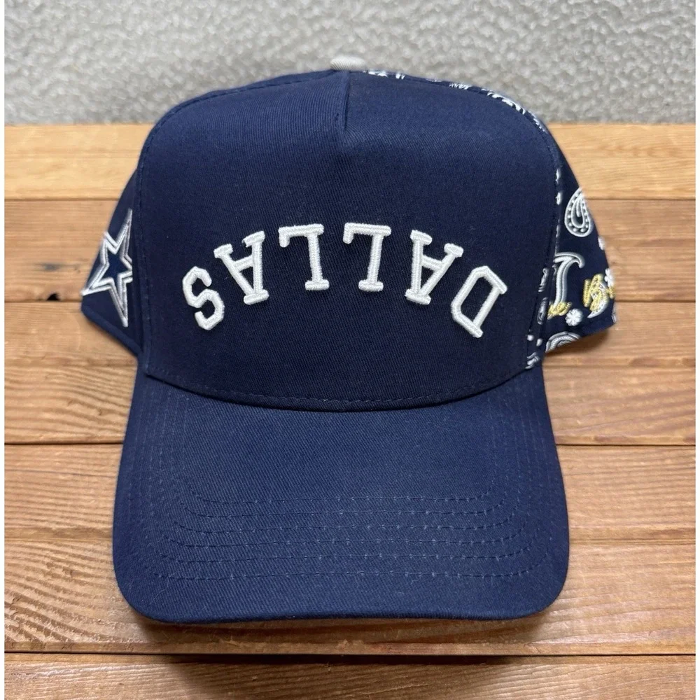 Dallas Cowboys Hat Adult Blue White Strap Back Cap Embroidered NFL Football NEW